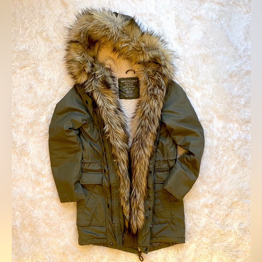♥️♥️♥️ Fur hooded coat